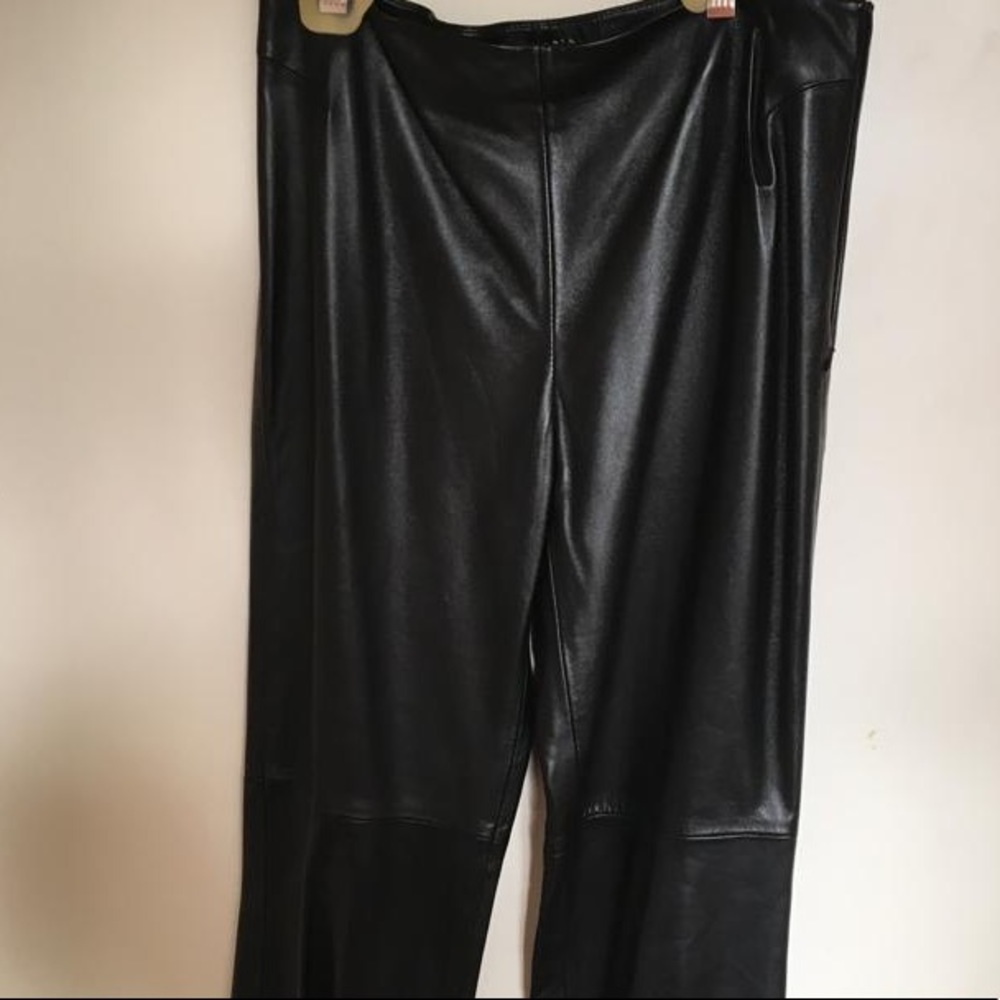 Dana Buchman lambskin real leather pants